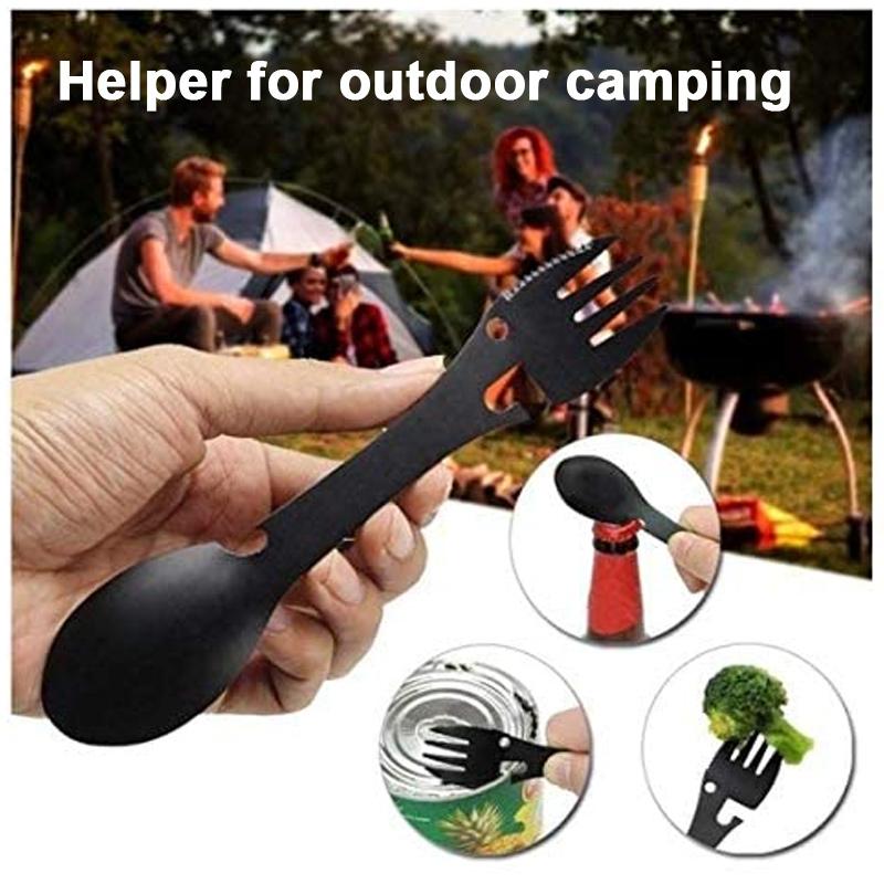 Multitool Spork 5 in 1 Voor Buitenactiviteiten