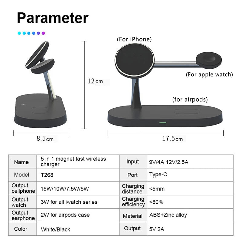 3-in-1 Laadstation voor iPhone, Watch en AirPods
