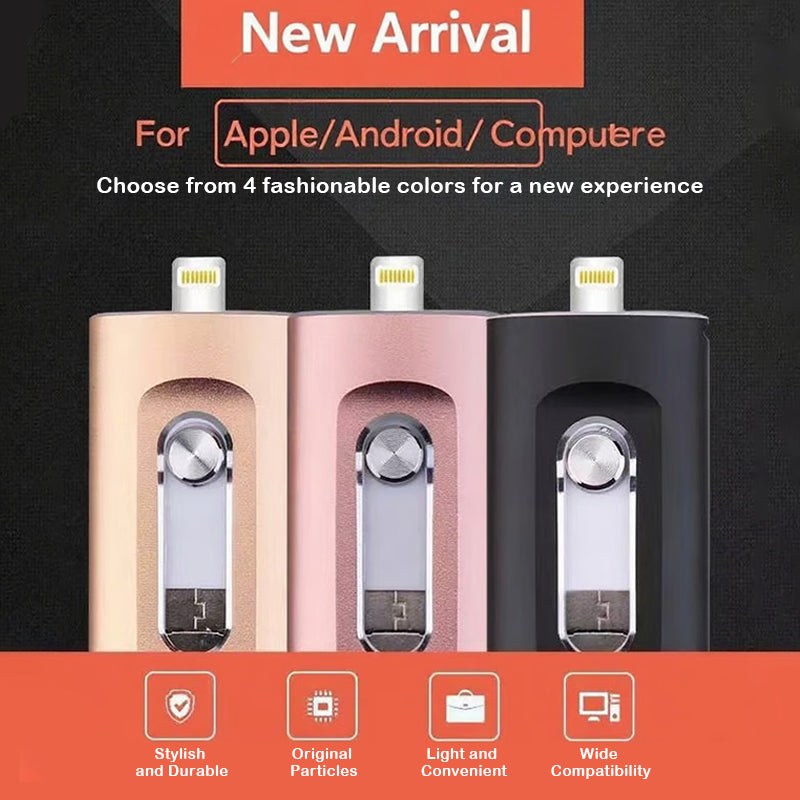 3-in-1 USB-flashdrive voor Mobiele Telefoon en Computer