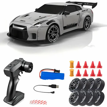 4WD RC-auto Retro Drift Master met LED-verlichting