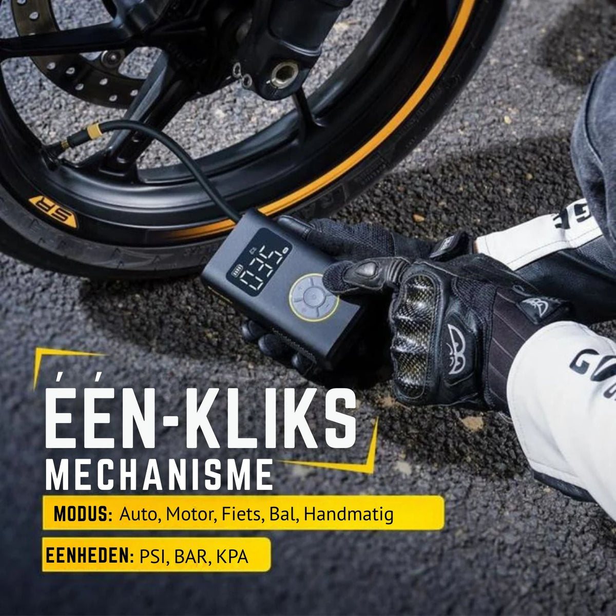 AeroPump X9 Draagbare Bandenpomp – Krachtige Compressor met Auto-Stop & Digitaal Display
