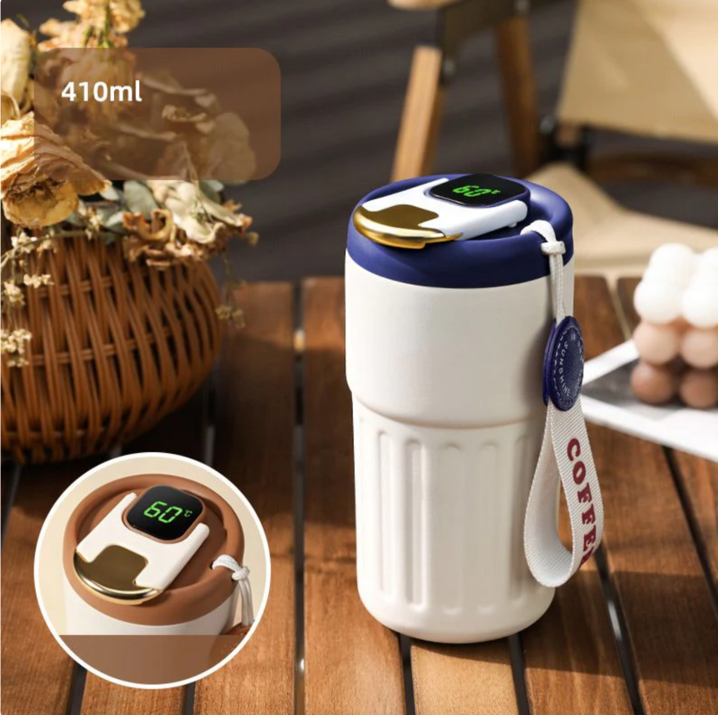Compacte Thermosbeker met Temperatuurweergave