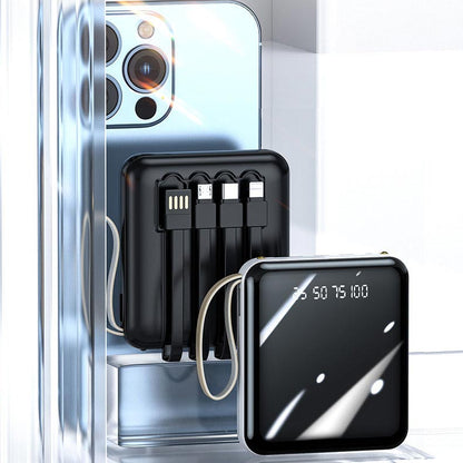 Draagbare Mini-Powerbank 20000 mAh met Geïntegreerde Kabels