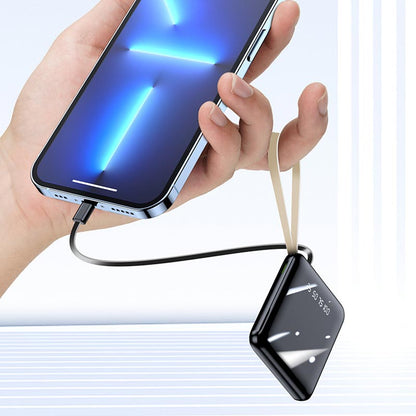 Draagbare Mini-Powerbank 20000 mAh met Geïntegreerde Kabels