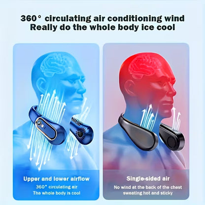 Draagbare USB Nekventilator met 360°