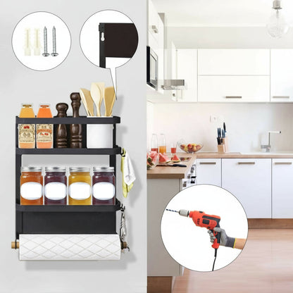 magnetisch keuken kruidenrek met keukenpapier houder – oryden