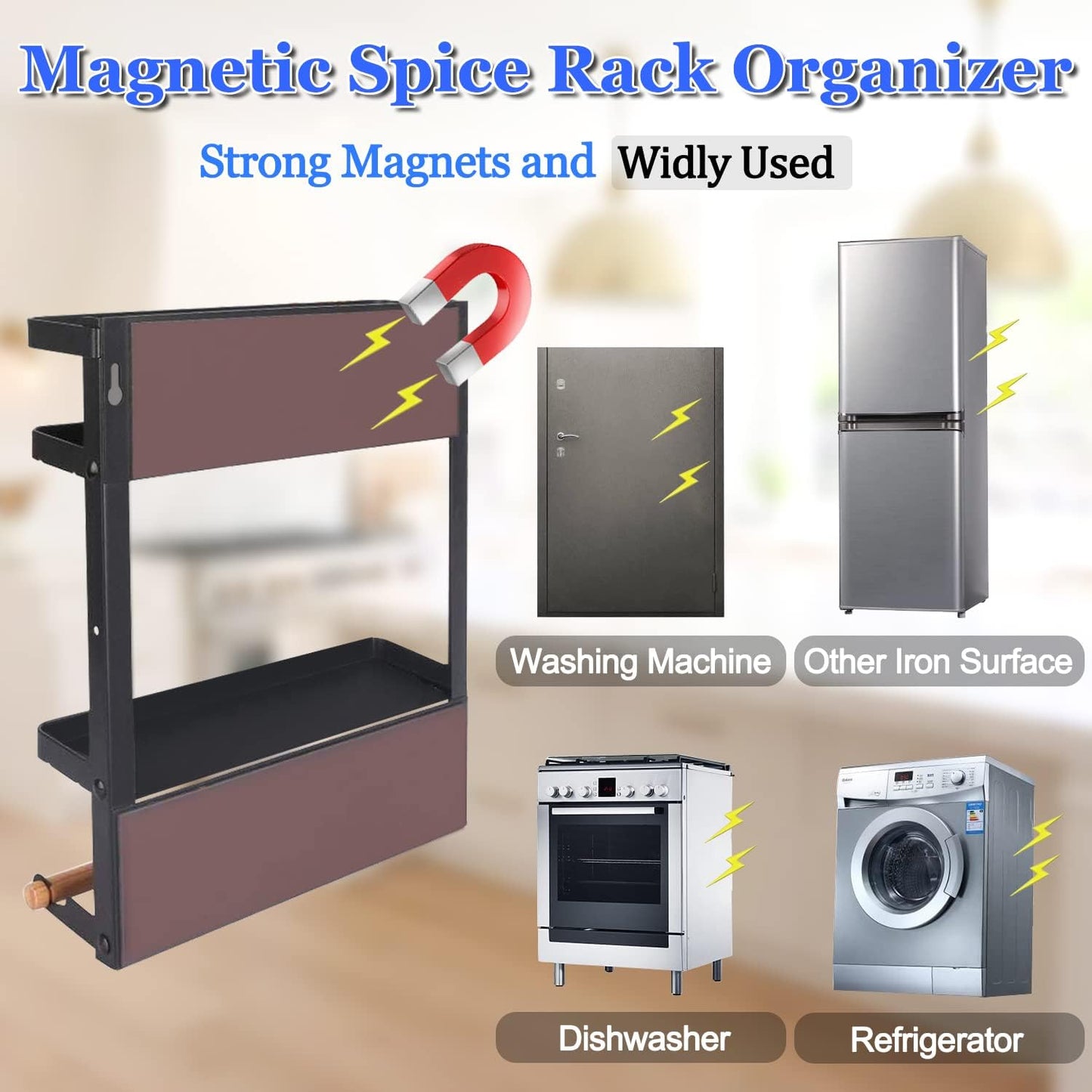 magnetisch keuken kruidenrek met keukenpapier houder – oryden