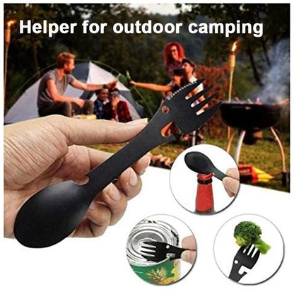 Multitool Spork 5 in 1 Voor Buitenactiviteiten