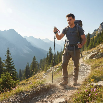 Verstelbare Trekkingstokken met Ergonomische Handgreep