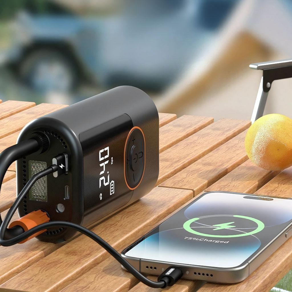 AeroPump X9 Draagbare Bandenpomp – Krachtige Compressor met Auto-Stop & Digitaal Display